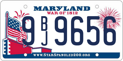 MD license plate 9BJ9656