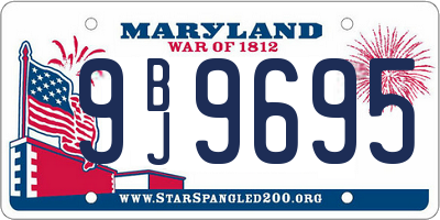 MD license plate 9BJ9695