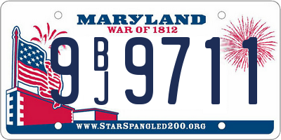 MD license plate 9BJ9711