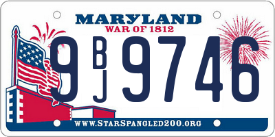 MD license plate 9BJ9746