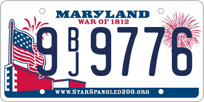 MD license plate 9BJ9776