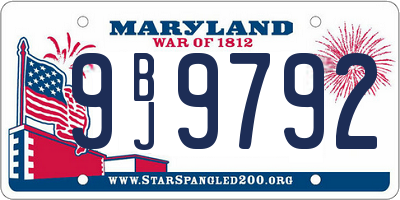 MD license plate 9BJ9792