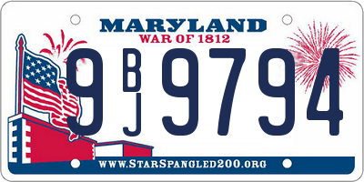 MD license plate 9BJ9794