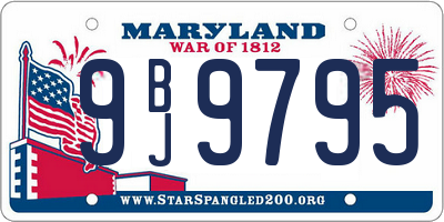 MD license plate 9BJ9795
