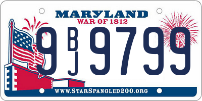 MD license plate 9BJ9799