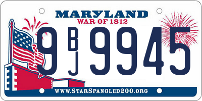 MD license plate 9BJ9945