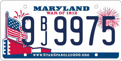 MD license plate 9BJ9975