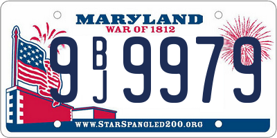 MD license plate 9BJ9979