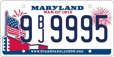 MD license plate 9BJ9995