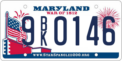 MD license plate 9BK0146
