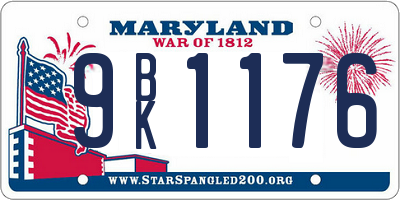 MD license plate 9BK1176