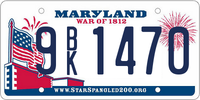 MD license plate 9BK1470