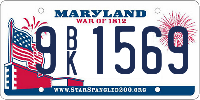MD license plate 9BK1569