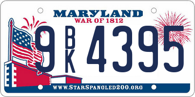 MD license plate 9BK4395