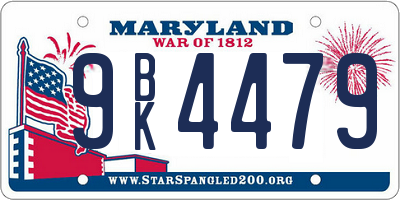 MD license plate 9BK4479