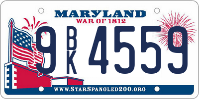 MD license plate 9BK4559