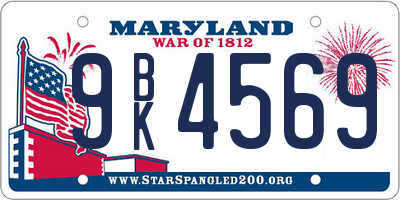 MD license plate 9BK4569