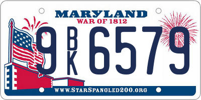 MD license plate 9BK6579