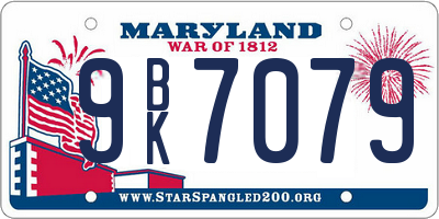 MD license plate 9BK7079