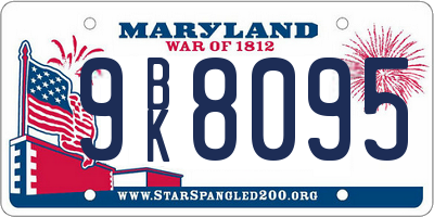 MD license plate 9BK8095