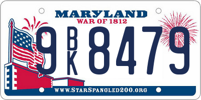 MD license plate 9BK8479