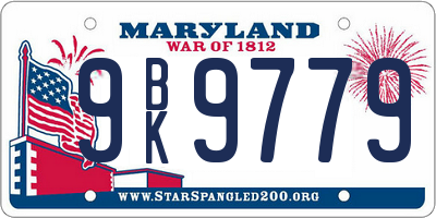 MD license plate 9BK9779