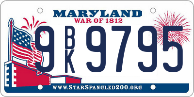 MD license plate 9BK9795