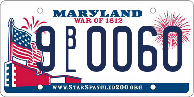 MD license plate 9BL0060