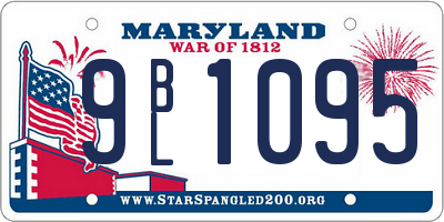 MD license plate 9BL1095