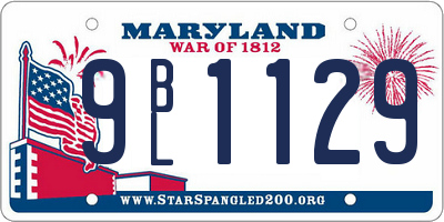 MD license plate 9BL1129