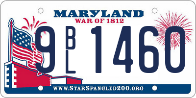 MD license plate 9BL1460