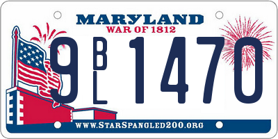 MD license plate 9BL1470