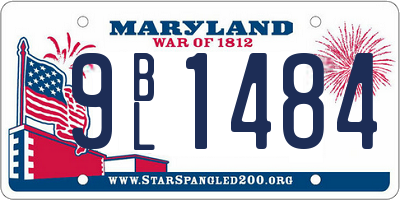 MD license plate 9BL1484