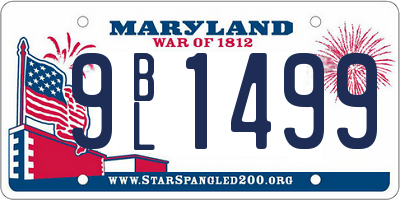 MD license plate 9BL1499