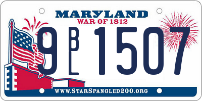 MD license plate 9BL1507