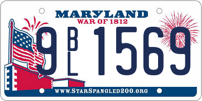 MD license plate 9BL1569