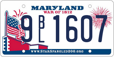 MD license plate 9BL1607