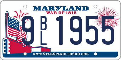 MD license plate 9BL1955