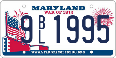 MD license plate 9BL1995