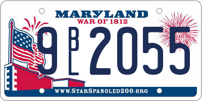 MD license plate 9BL2055