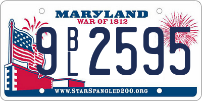 MD license plate 9BL2595