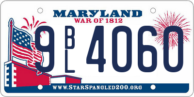 MD license plate 9BL4060