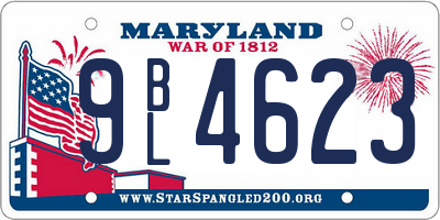 MD license plate 9BL4623
