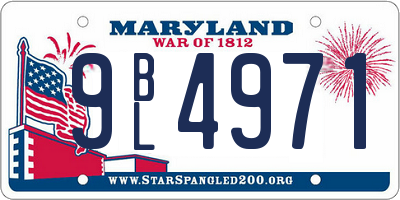 MD license plate 9BL4971