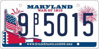 MD license plate 9BL5015