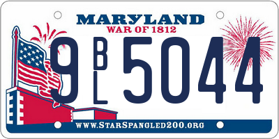 MD license plate 9BL5044