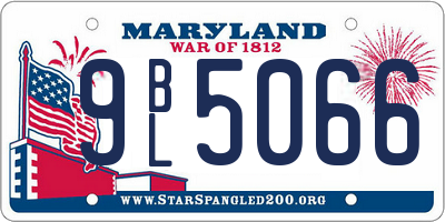 MD license plate 9BL5066