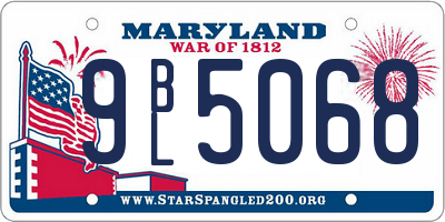 MD license plate 9BL5068