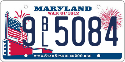 MD license plate 9BL5084