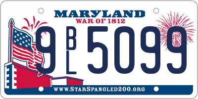 MD license plate 9BL5099